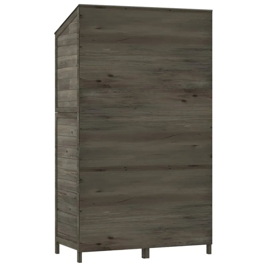 Remise de jardin Anthracite 102x52x174,5cm Bois de sapin solide - 6