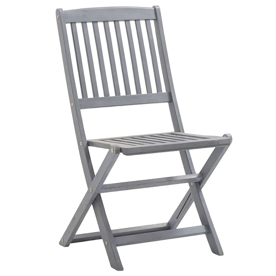 Chaises pliables d'extérieur lot de 8 Bois d'acacia solide - 2