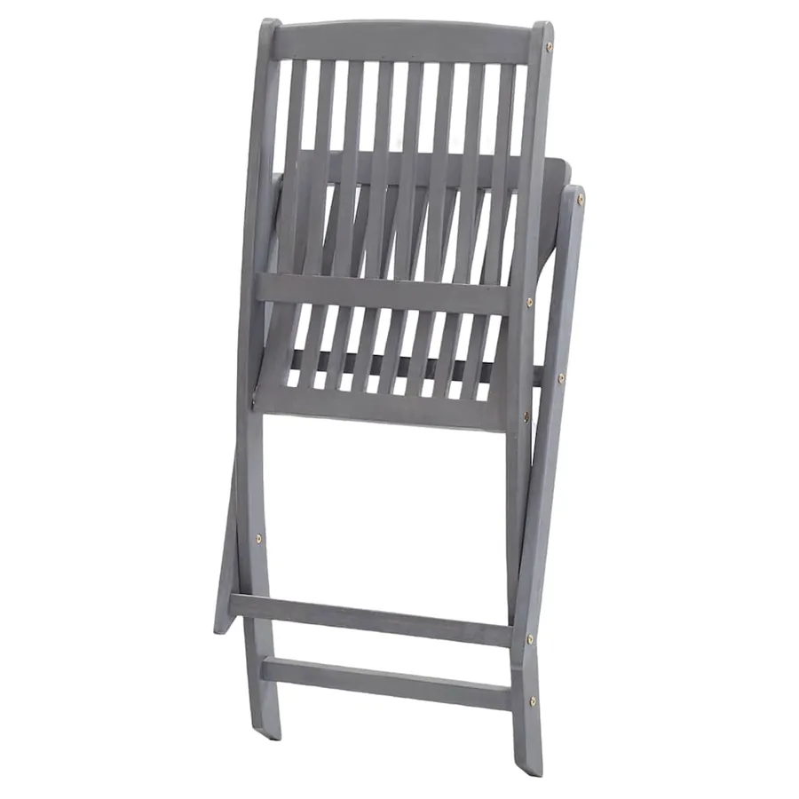 Chaises pliables d'extérieur lot de 8 Bois d'acacia solide - 5