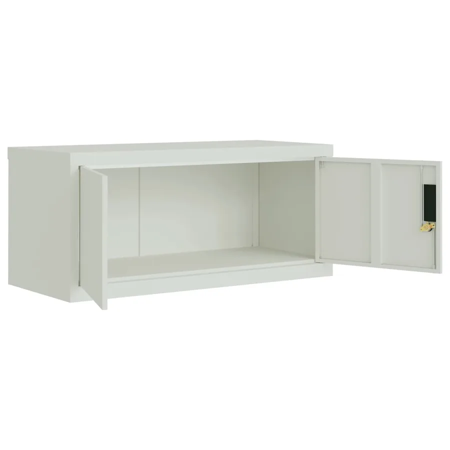 Classeur gris clair 90x40x110 cm acier - 5