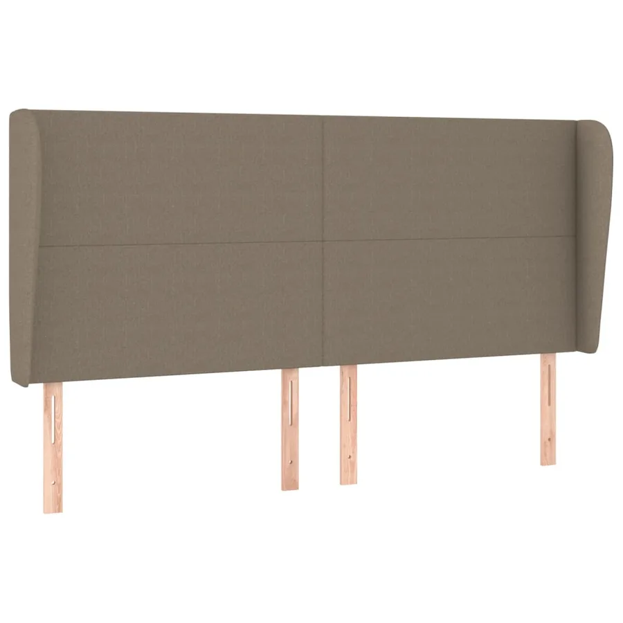 Tête de lit avec oreilles Taupe 183x23x118/128 cm Tissu - 2