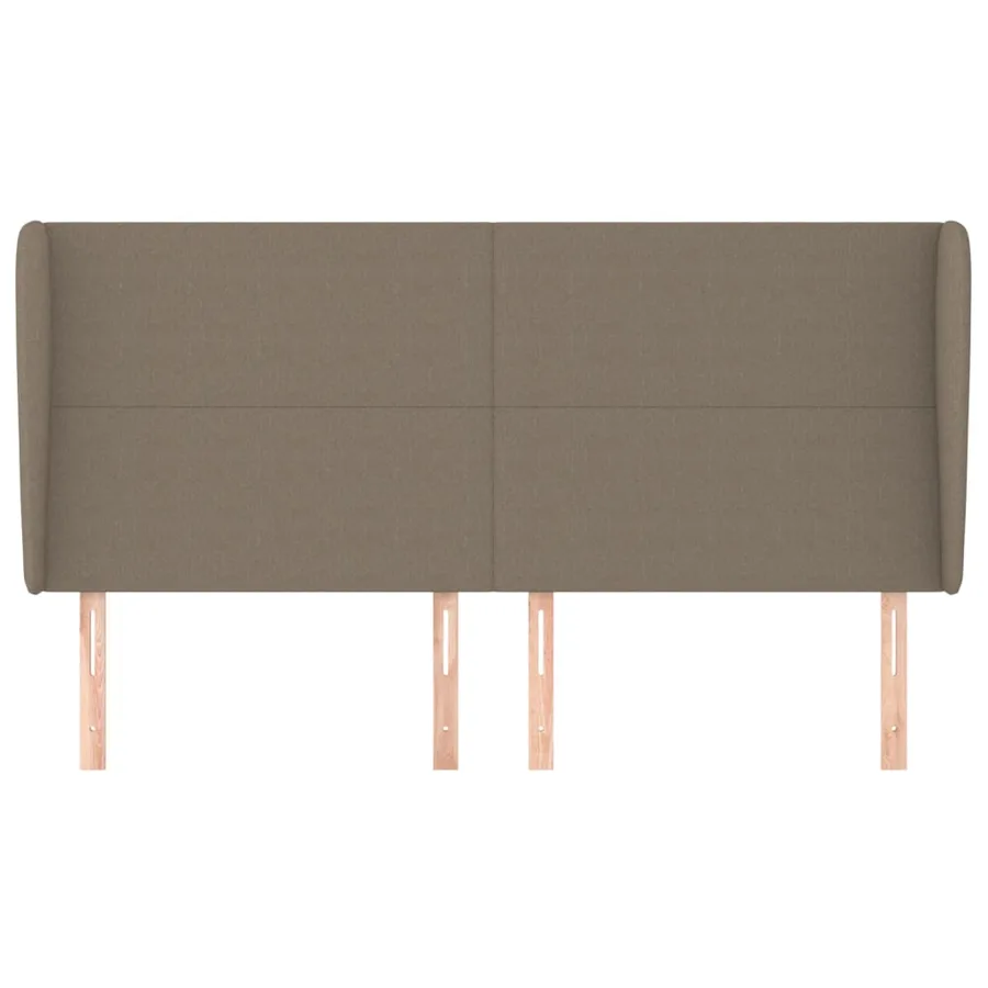 Tête de lit avec oreilles Taupe 183x23x118/128 cm Tissu - 3