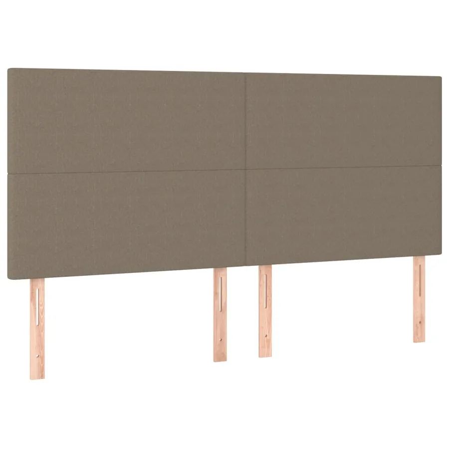 Tête de lit Taupe 180x5x118/128 cm Tissu - 2