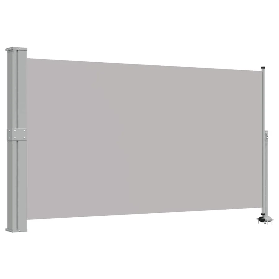Auvent latéral rétractable de patio 140 x 300 cm Gris - 2