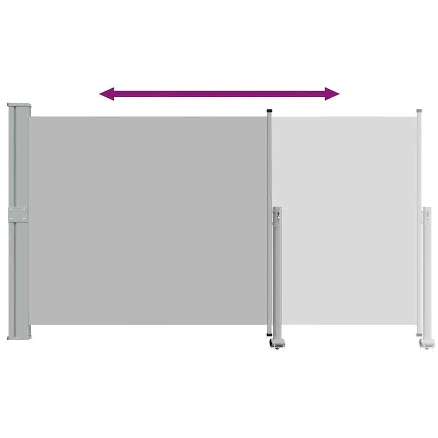 Auvent latéral rétractable de patio 140 x 300 cm Gris - 8