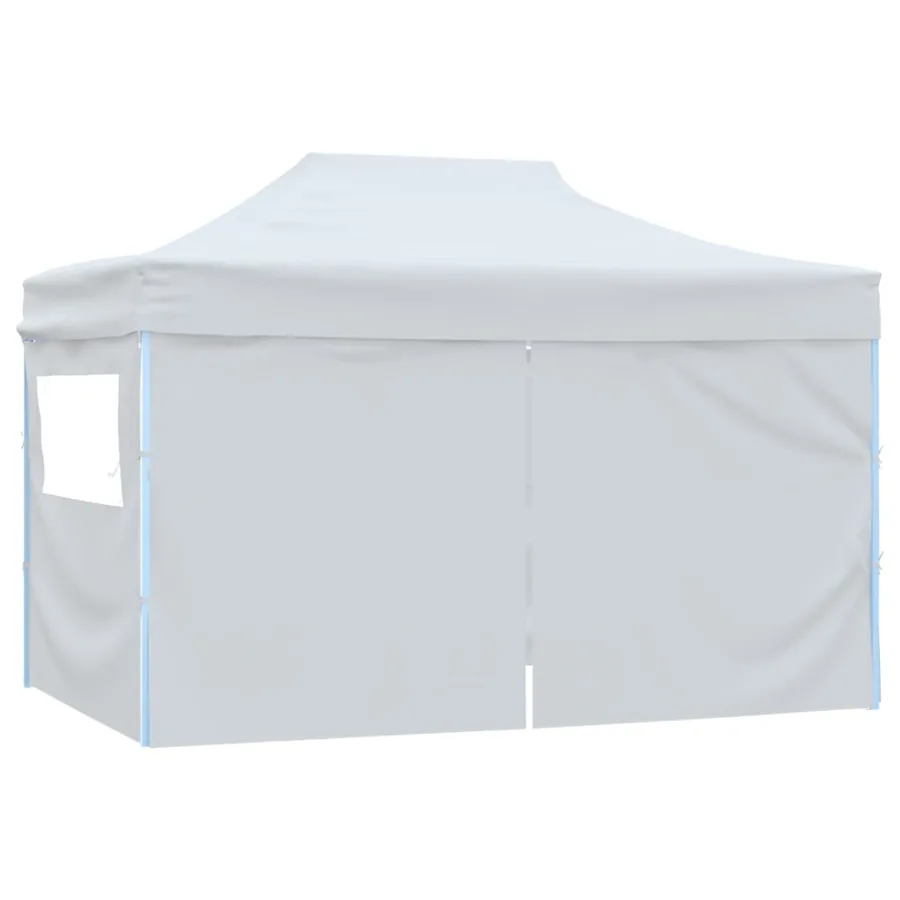 Tente pliable de réception avec 4 parois 3 x 4,5 m Blanc - 4