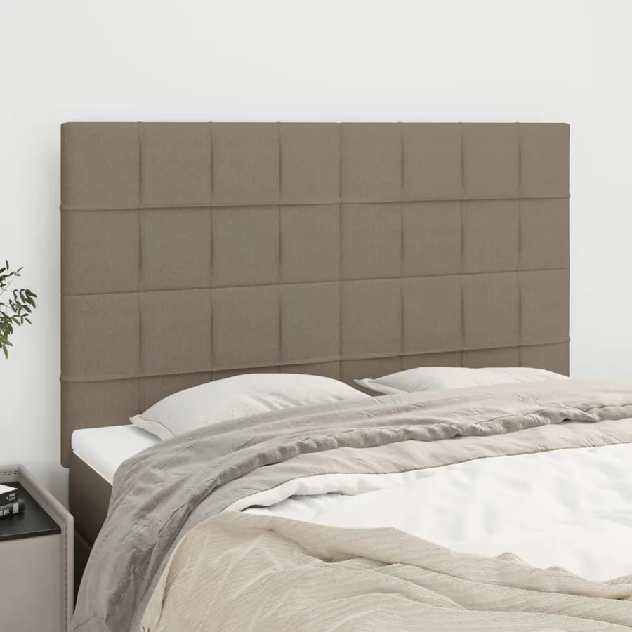 Tête de lit Taupe 144x5x118/128 cm Tissu