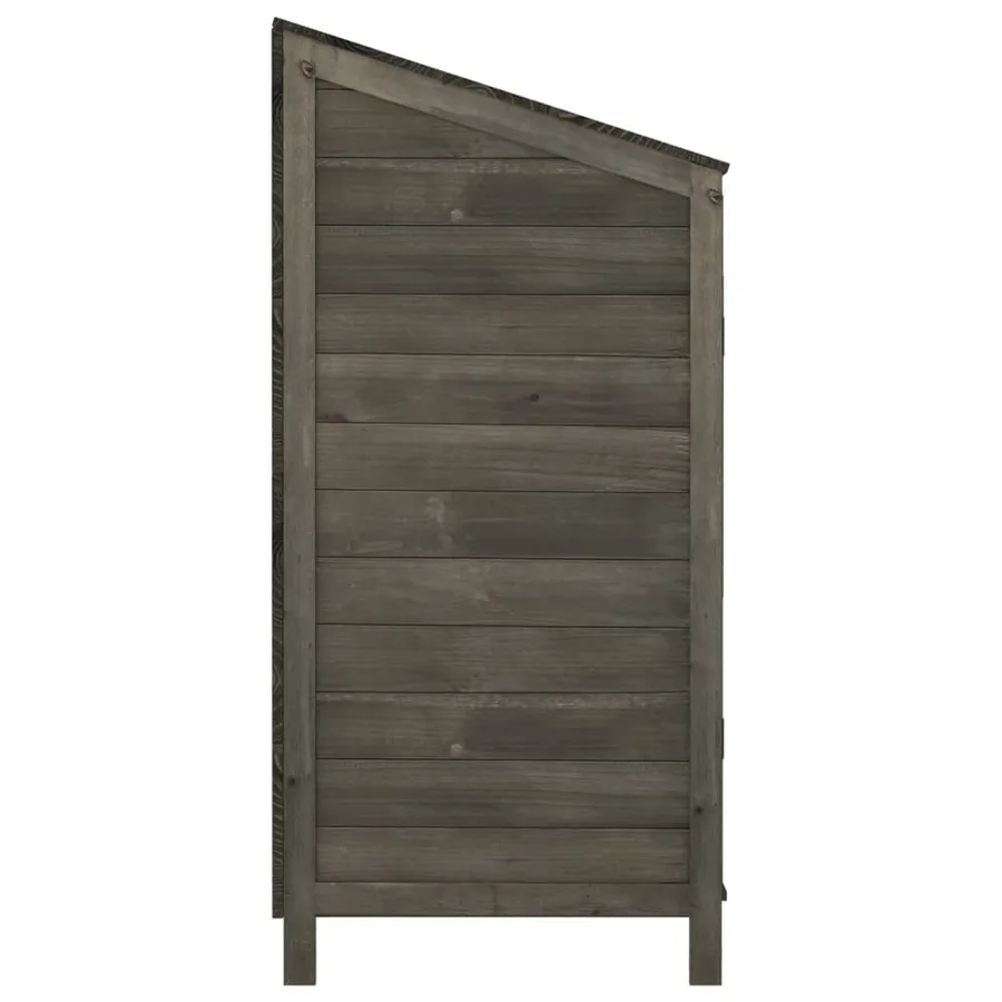 Remise de jardin Anthracite 102x52x112 cm Bois de sapin solide - 5