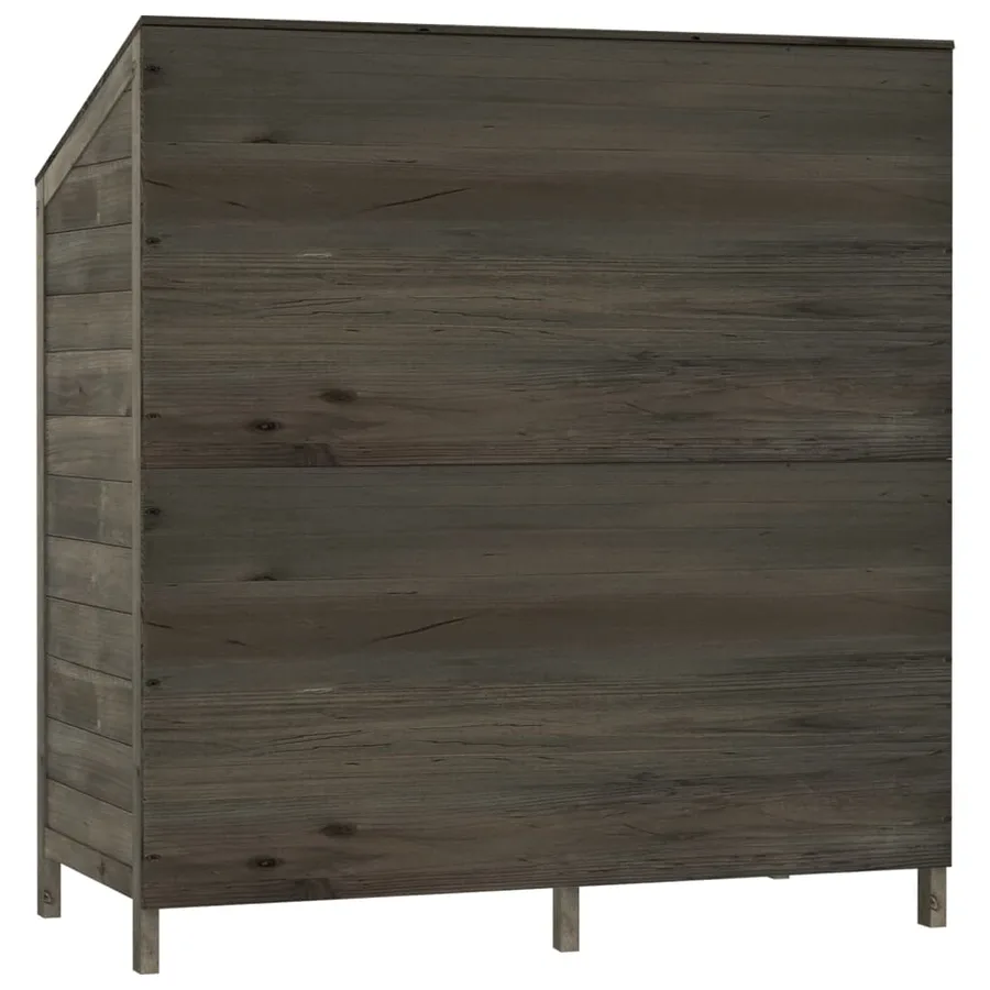 Remise de jardin Anthracite 102x52x112 cm Bois de sapin solide - 6