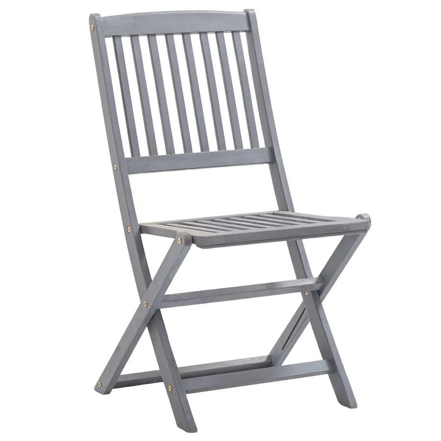 Chaises pliables d'extérieur lot de 8 et coussins Bois d'acacia - 3