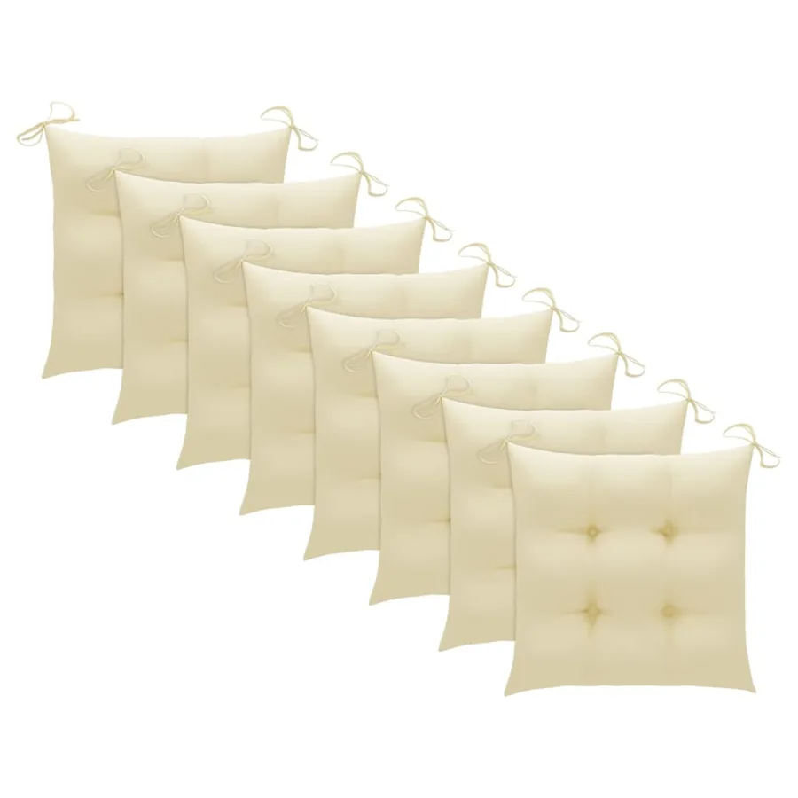 Chaises pliables d'extérieur lot de 8 et coussins Bois d'acacia - 5