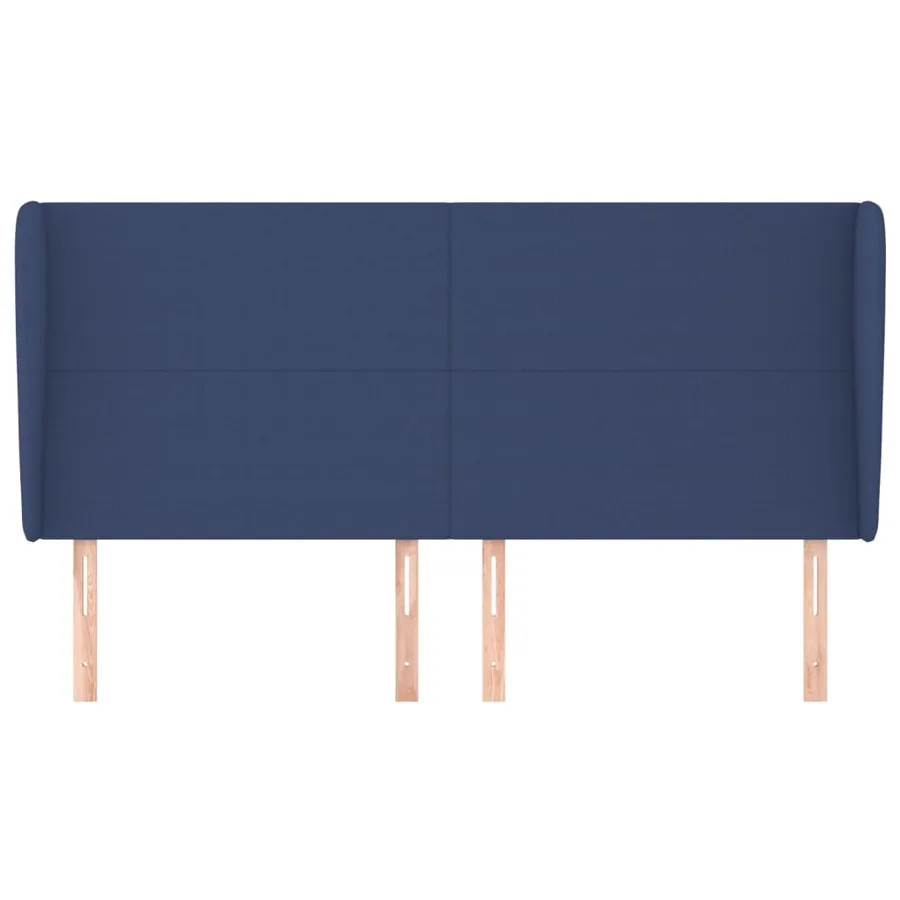 Tête de lit avec oreilles Bleu 183x23x118/128 cm Tissu - 3