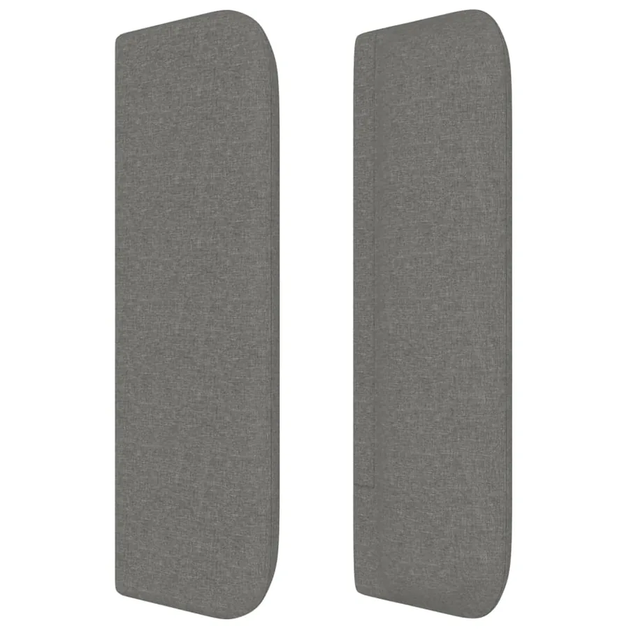 Tête de lit avec oreilles Gris foncé 83x16x78/88 cm Tissu - 4