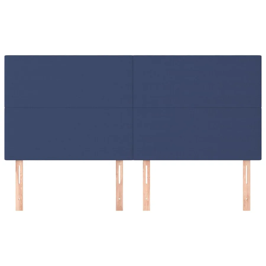Tête de lit Bleu 180x5x118/128 cm Tissu - 3