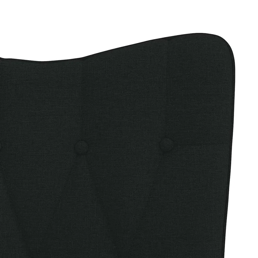 Chaise à bascule Noir Tissu - 6