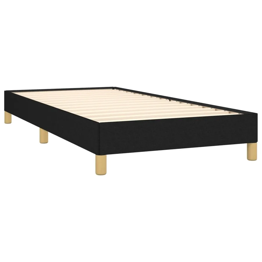 Cadre de lit sans matelas noir 90x190 cm tissu - 4