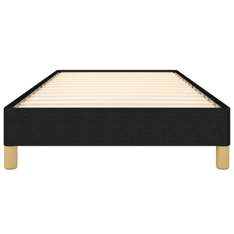 Cadre de lit sans matelas noir 90x190 cm tissu - 5