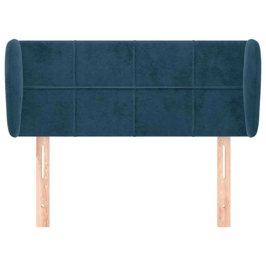 Tête de lit avec oreilles Bleu foncé 103x23x78/88 cm Velours - 3