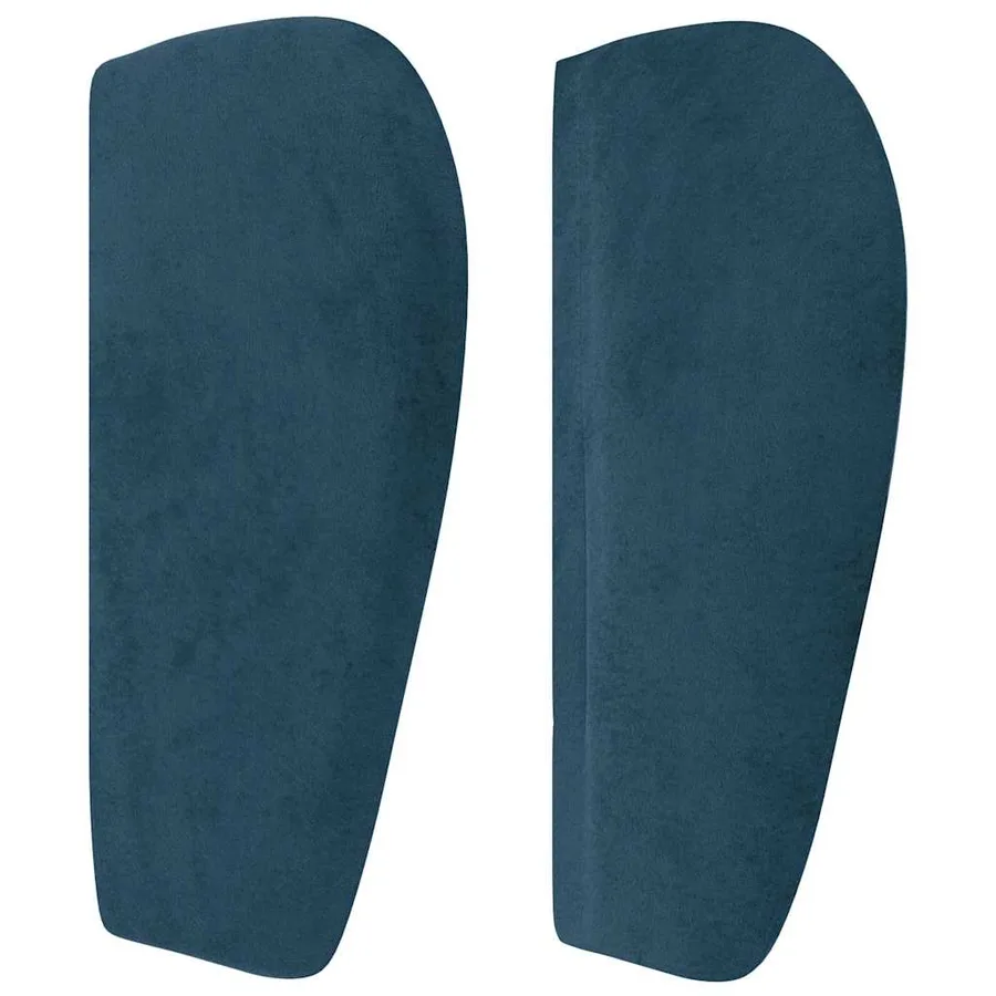 Tête de lit avec oreilles Bleu foncé 103x23x78/88 cm Velours - 4