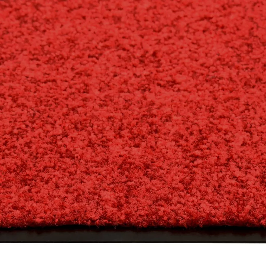Paillasson lavable Rouge 90x120 cm - 3