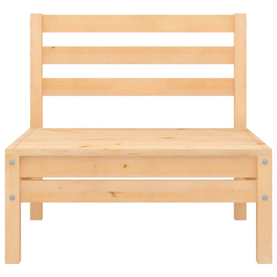 Canapés centraux de jardin 4 pcs Bois de pin massif - 3