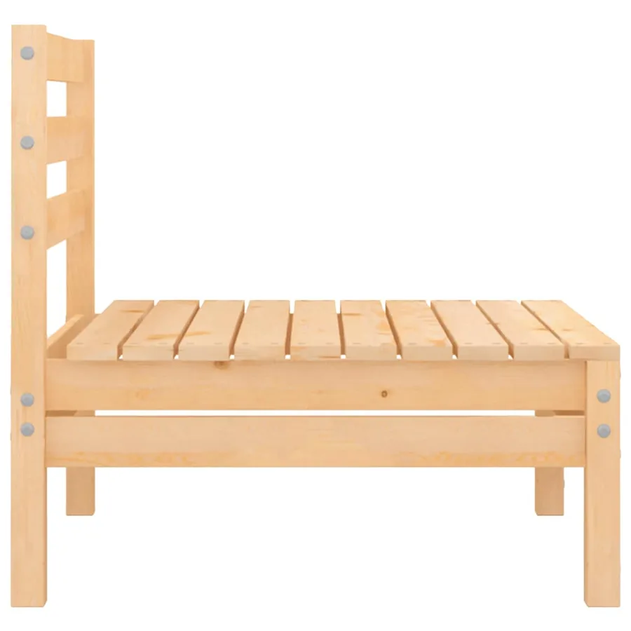 Canapés centraux de jardin 4 pcs Bois de pin massif - 4