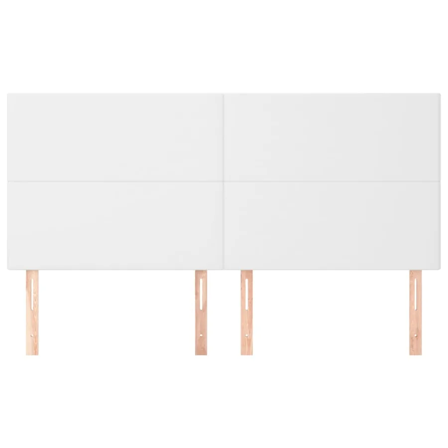 Tête de lit blanche 160 x 5 x 118/128 cm similicuir - 3