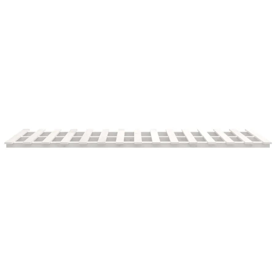 Cadre de lit sans matelas blanc 140x200 cm bois de pin massif - 6