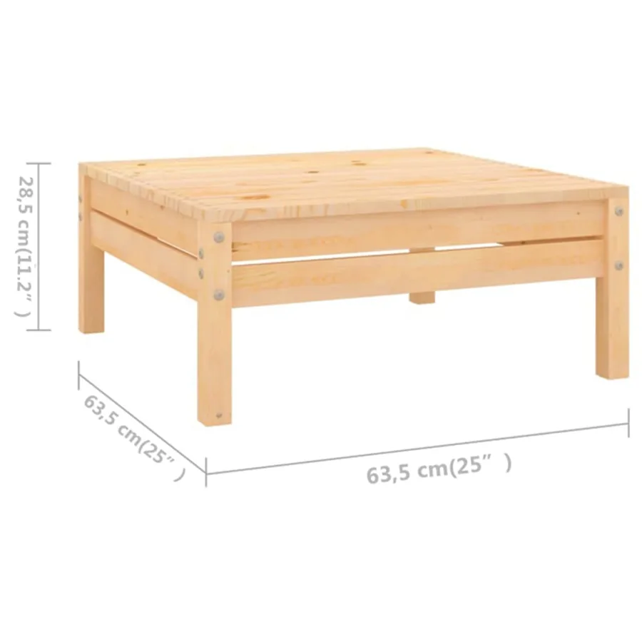 Salon de jardin 10 pcs Bois de pin massif - 8