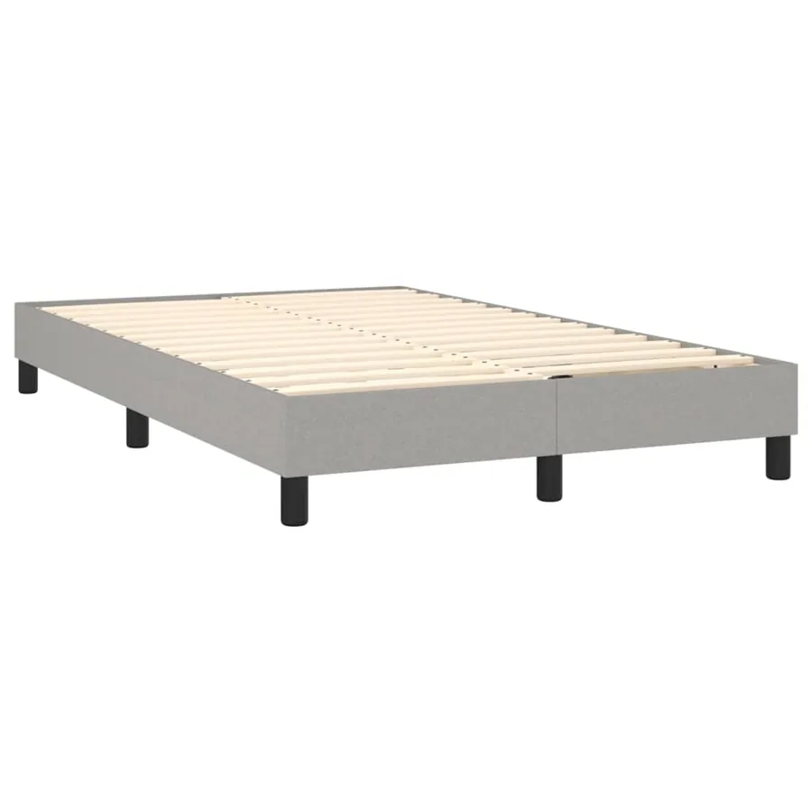Sommier à lattes de lit avec matelas Gris clair 120x200cm Tissu - 4
