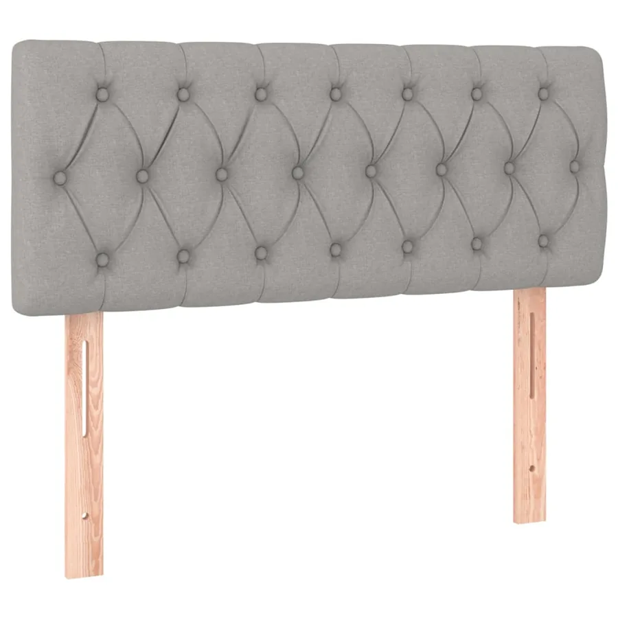 Sommier à lattes de lit avec matelas Gris clair 120x200cm Tissu - 6