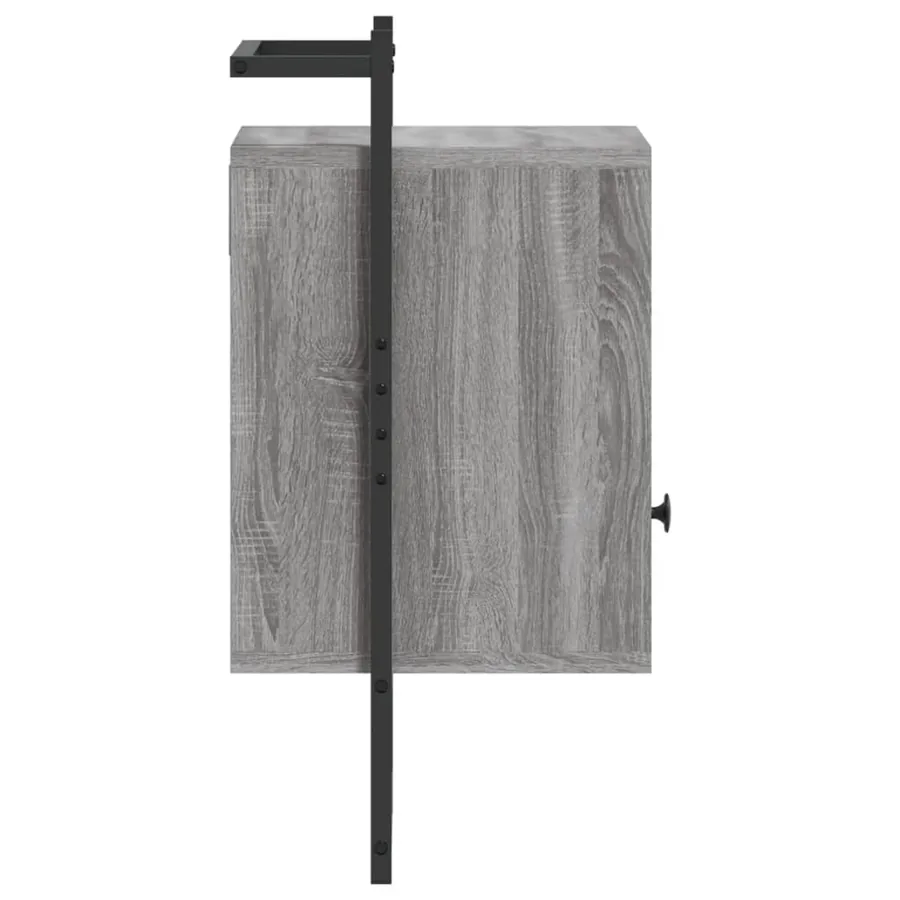 Table de chevet murale sonoma gris 40x30x61cm bois d'ingénierie - 7