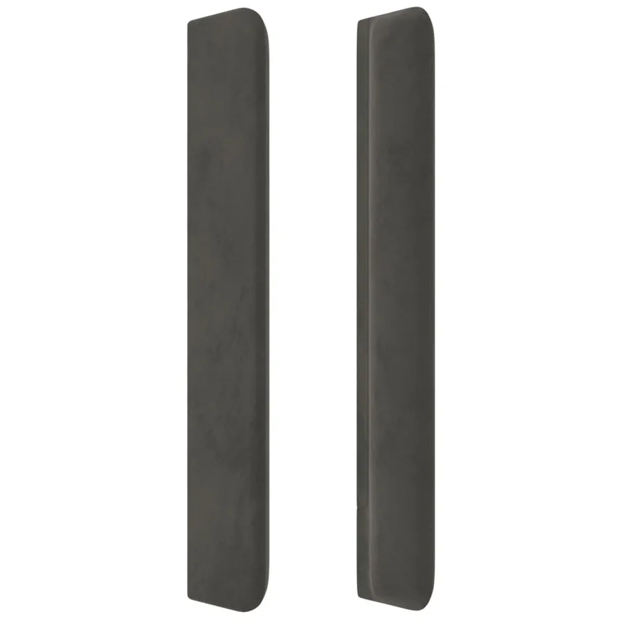 Tête de lit avec oreilles Gris foncé 147x16x118/128 cm Velours - 4
