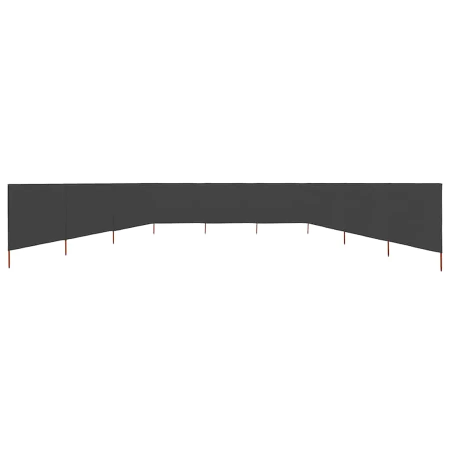 Paravent 9 panneaux Tissu 1200 x 80 cm Anthracite - 3