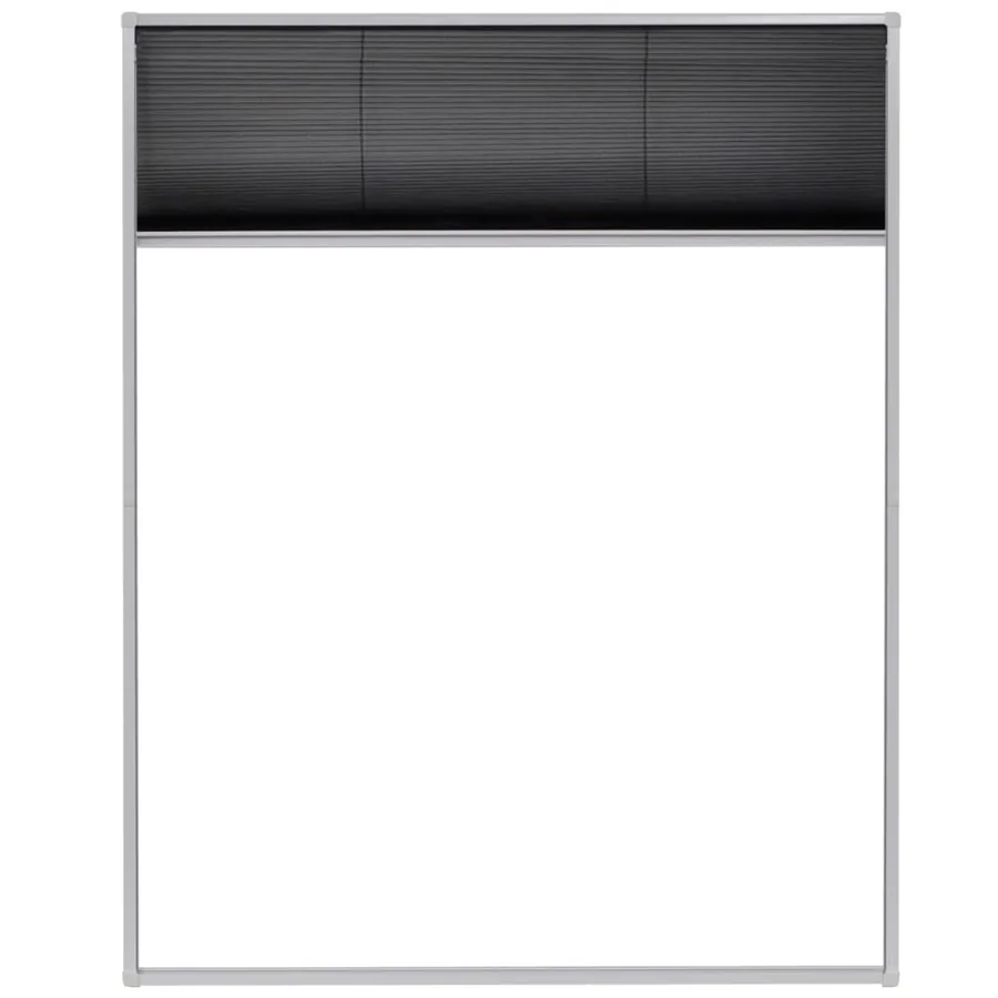 Moustiquaire plissée pour fenêtre Aluminium 80 x 100 cm - 3