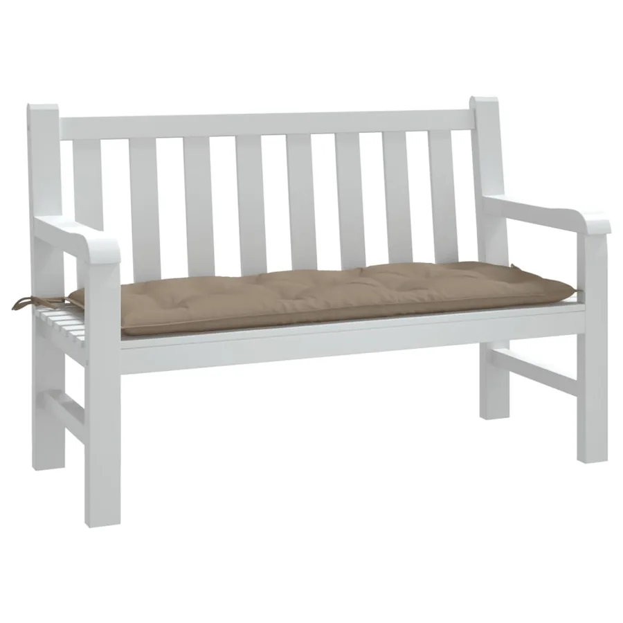 Coussin de banc de jardin taupe 120x50x7 cm tissu oxford - 3