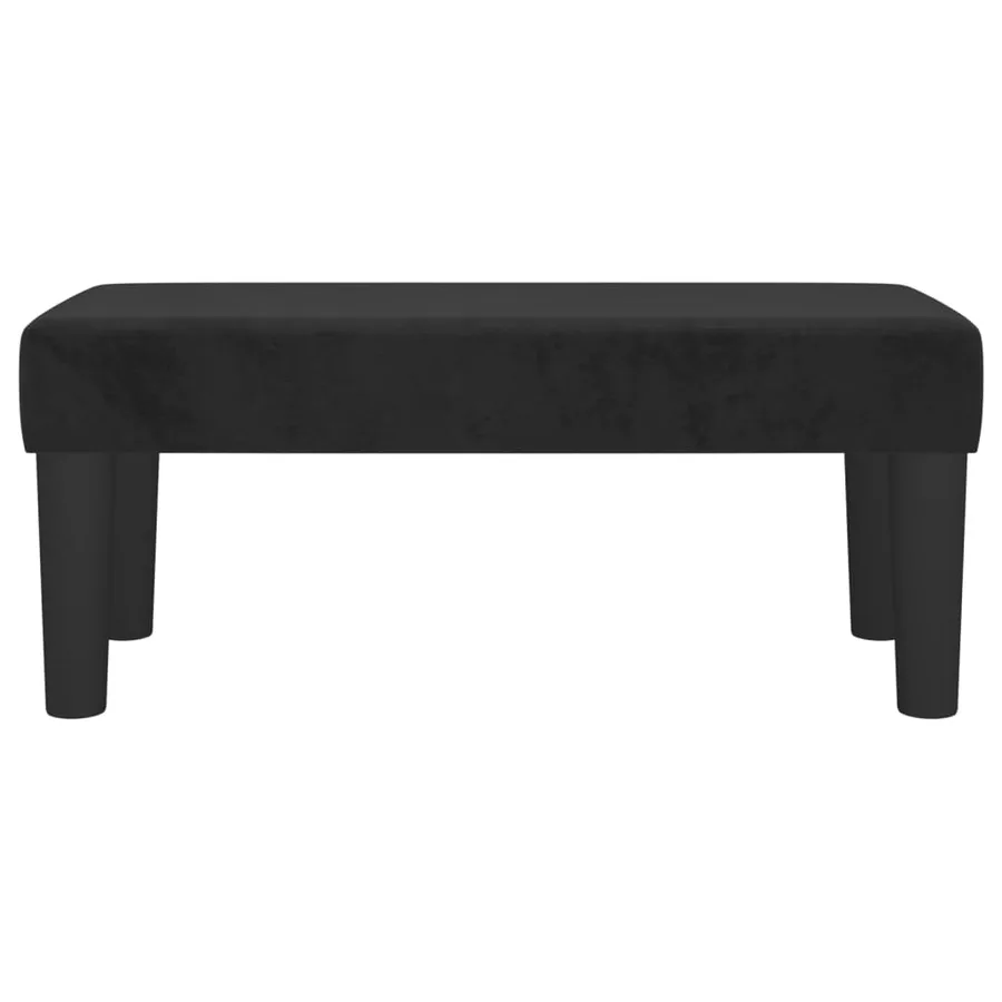 Banc Noir 70x30x30 cm Velours - 3