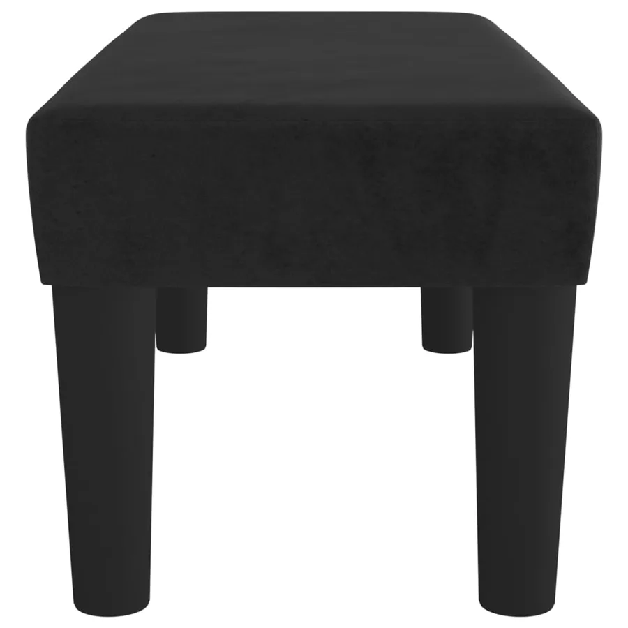 Banc Noir 70x30x30 cm Velours - 4