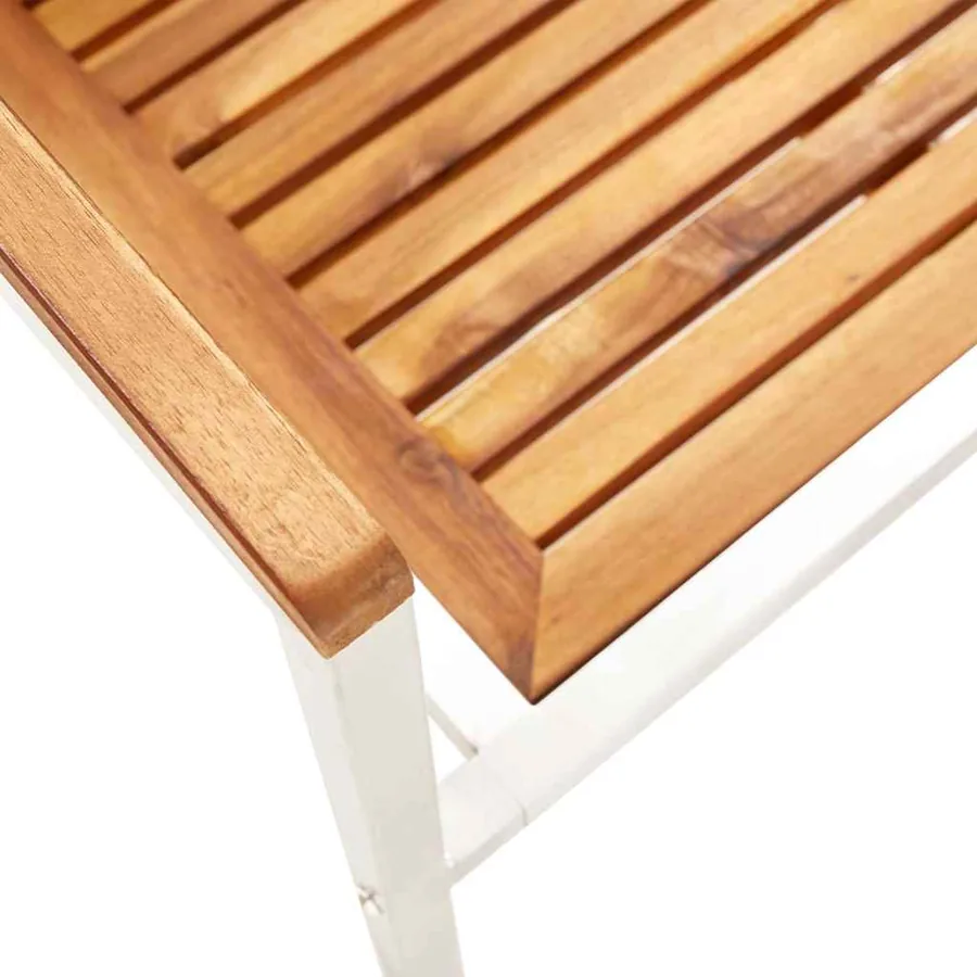 Chaises de jardin lot de 6 avec coussins Bois d'acacia solide - 9
