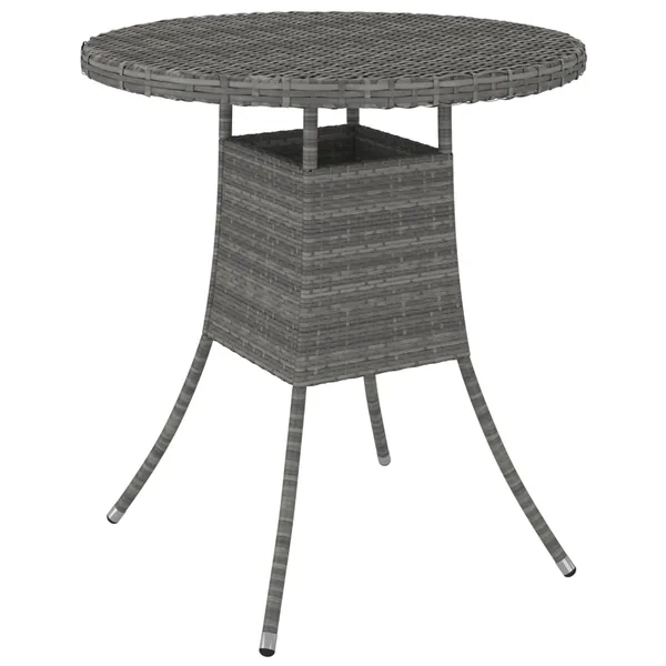 Table de jardin Gris 70x70x73 cm Résine tressée