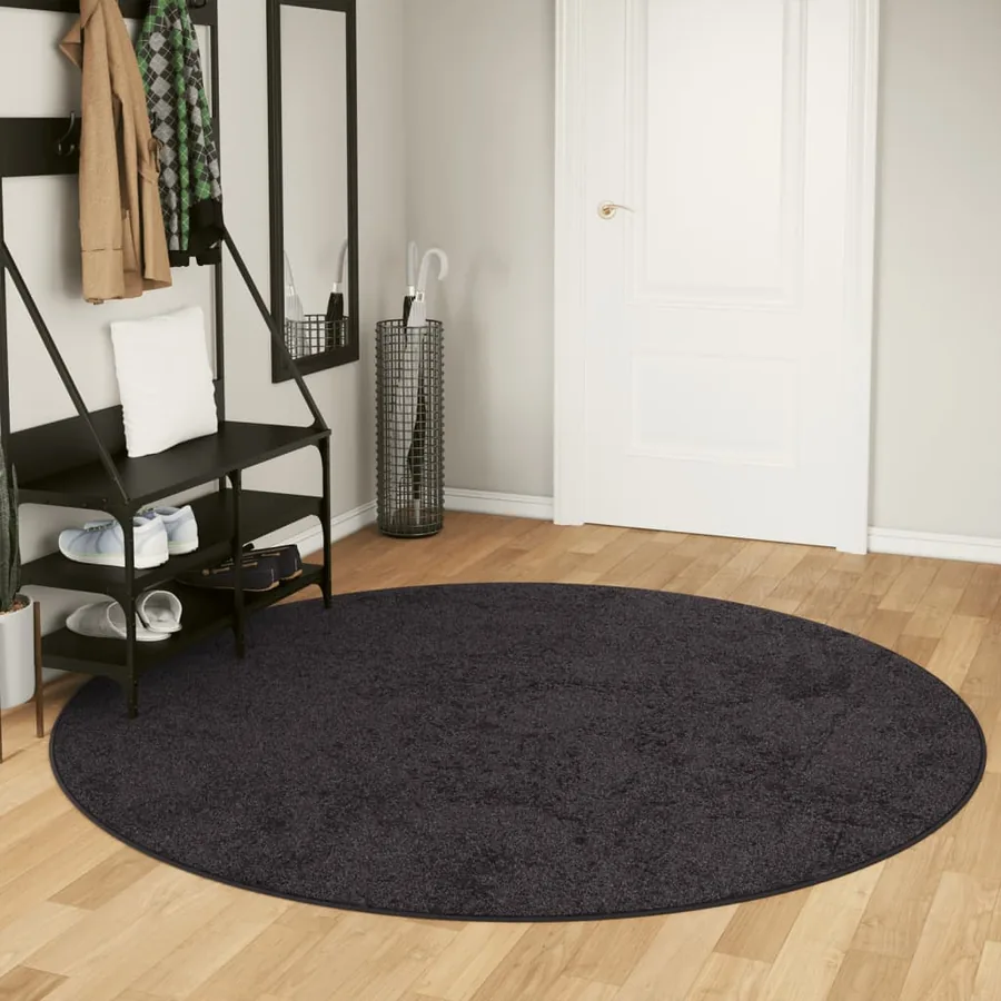Tapis lavable anthracite Ø 200 cm