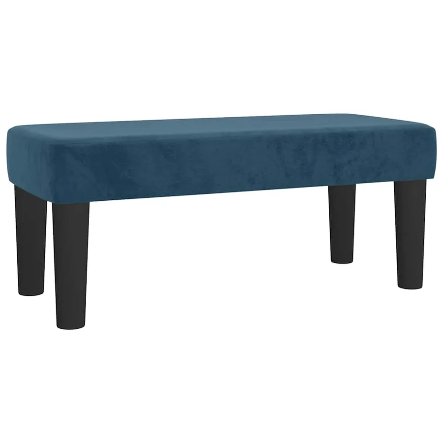 Banc Bleu foncé 70x30x30 cm Velours - 2