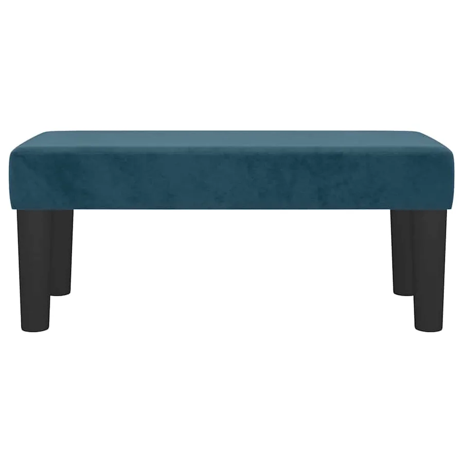 Banc Bleu foncé 70x30x30 cm Velours - 3
