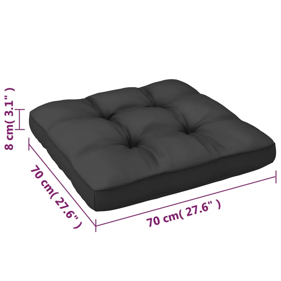 Salon de jardin 6 pcs avec coussins Bois de pin massif - 12