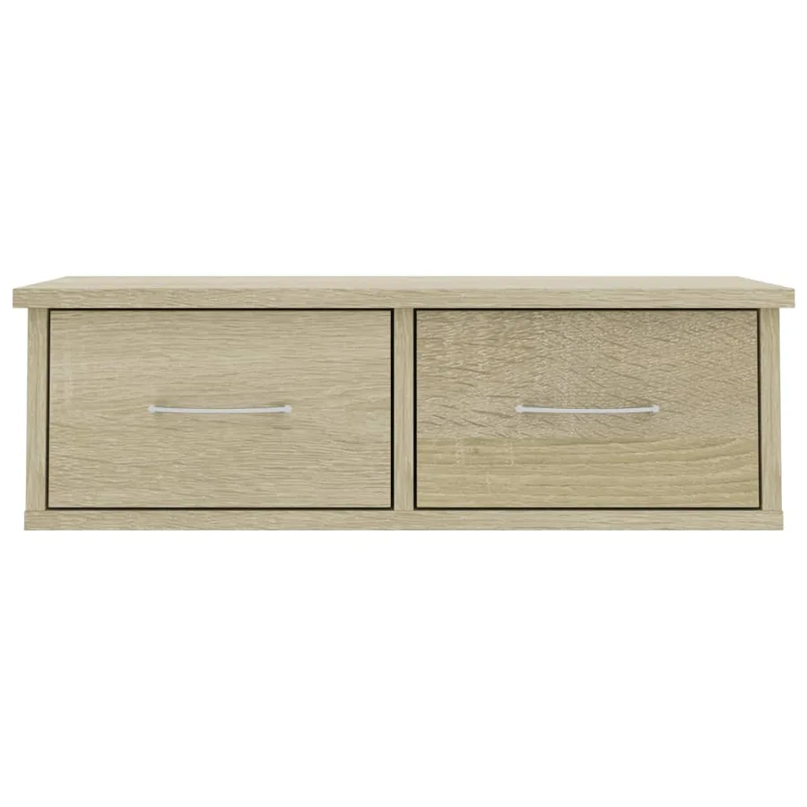 Étagère murale avec tiroirs Chêne sonoma Bois d'ingénierie - 4