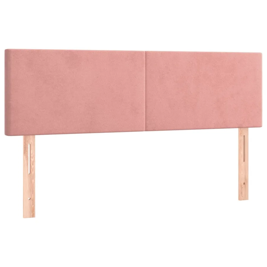 Tête de lit à LED Rose 144x5x78/88 cm Velours - 4