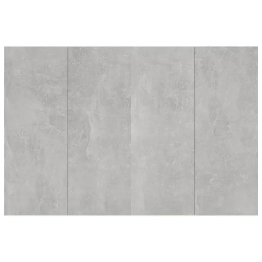 Tête de lit avec armoires Gris béton Bois d'ingénierie - 7