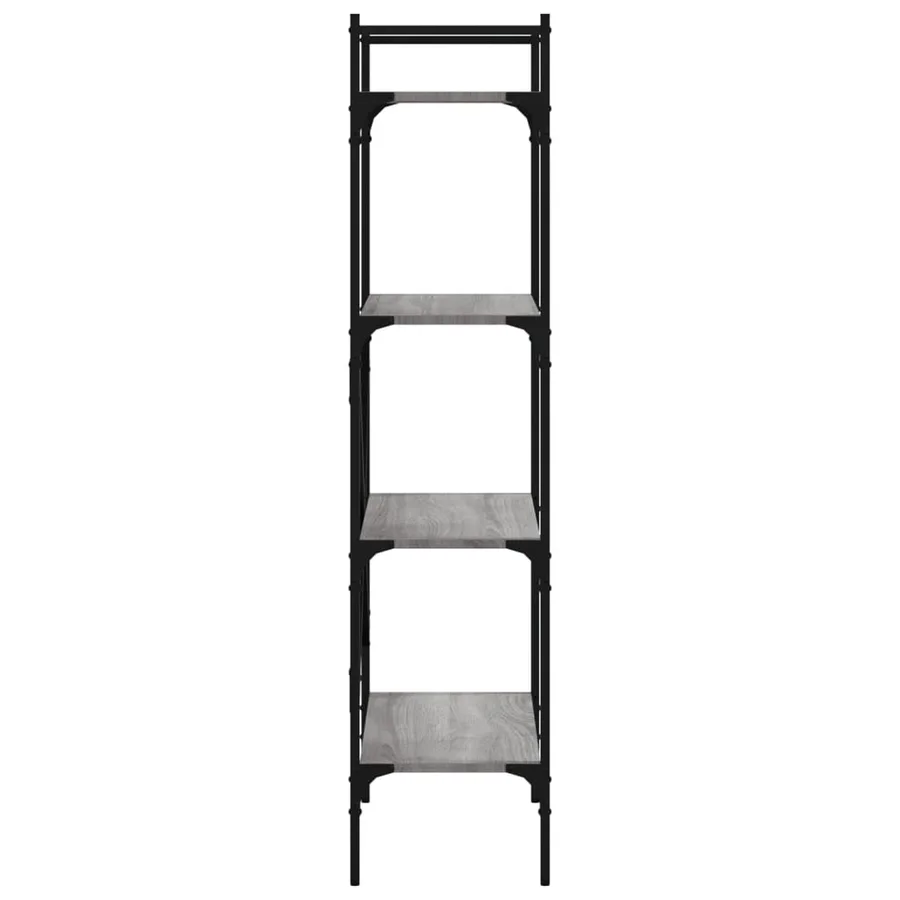 Bibliothèque à 4 niveaux sonoma gris 56x31,5x138,5 cm - 5