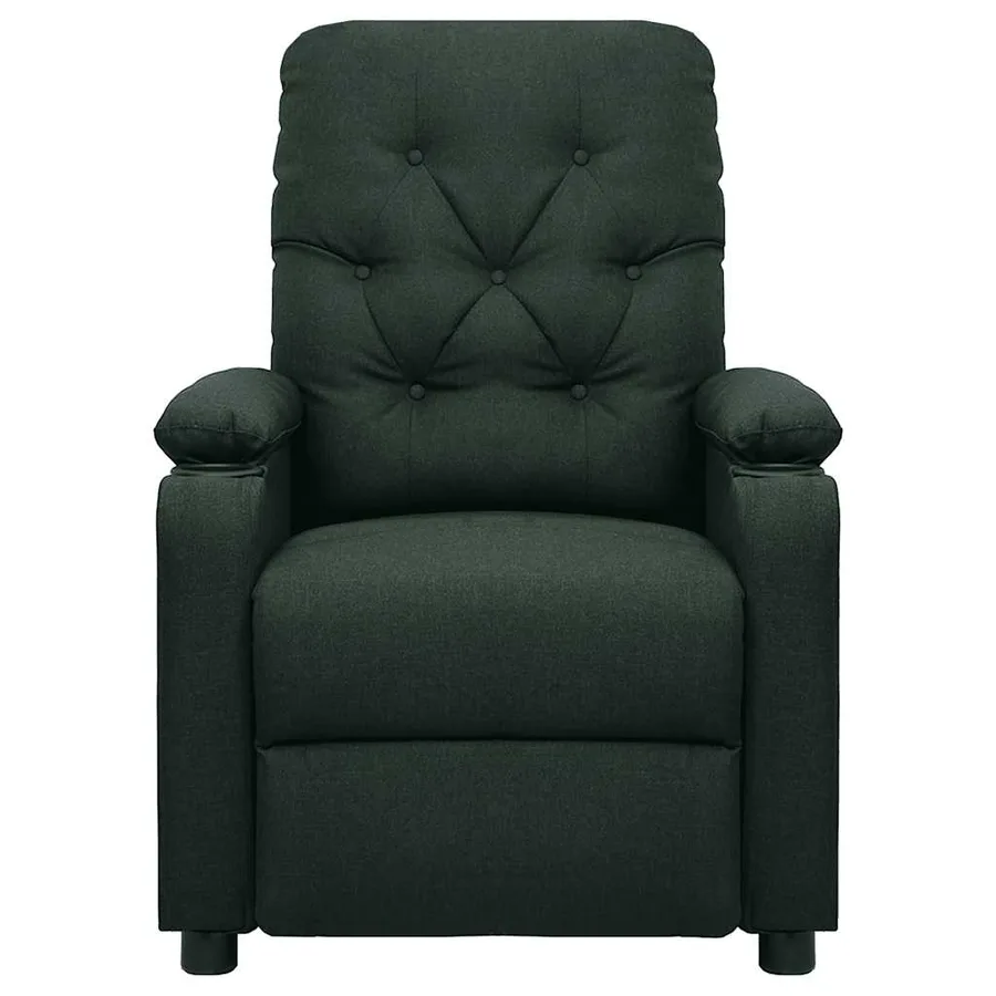 Fauteuil de massage Vert foncé Tissu - 3