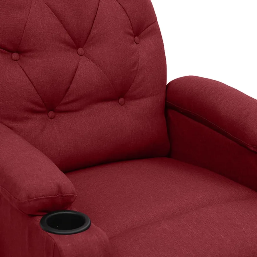Fauteuil électrique de massage Bordeaux Tissu - 8
